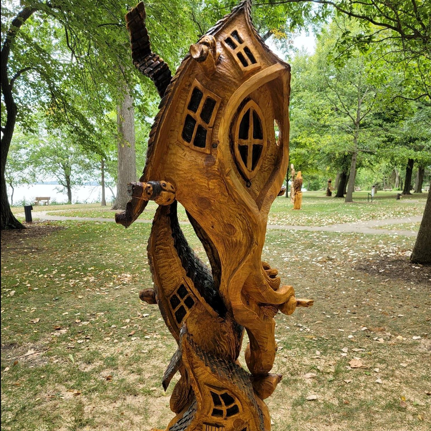 Fairy House Wood Carving