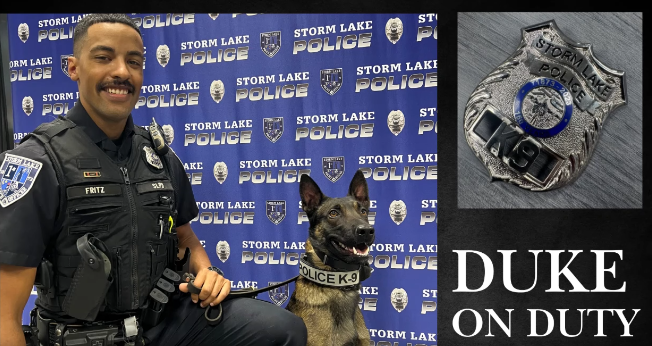 SLPD K-9 Unit Handler Officer Fritz and Ozzy the K-9